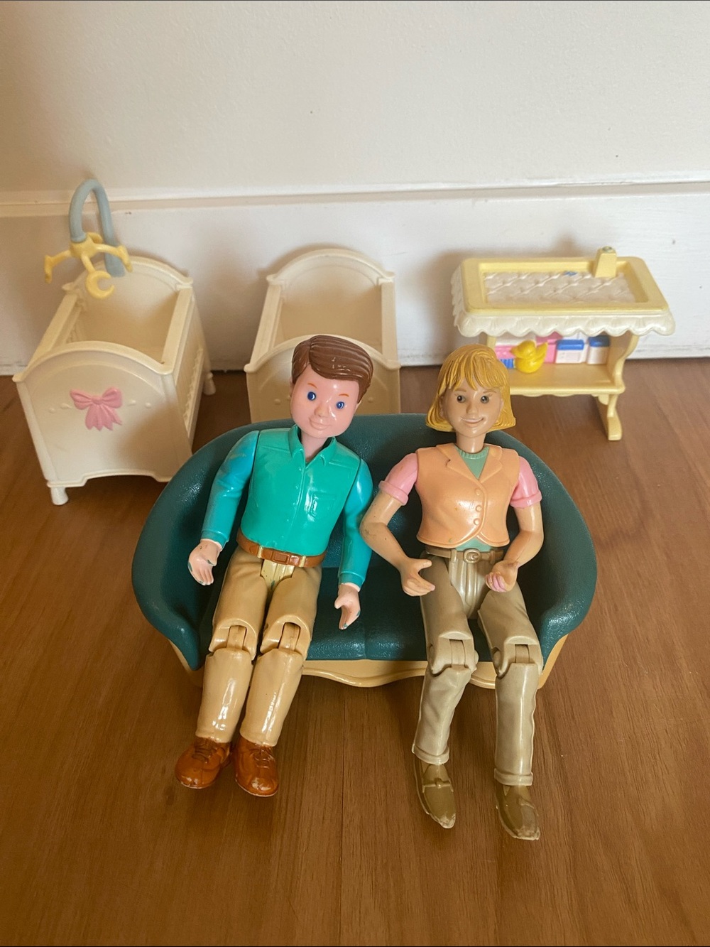 1990s Fisher-Price Loving Family Figurine Toys & Furniture